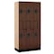 Salsbury Industries Wardrobe Z Locker, 36" W, 18" D, 76" H, (3) Wide, (6) Openings, Mahogany 37368MAH - alternate 1